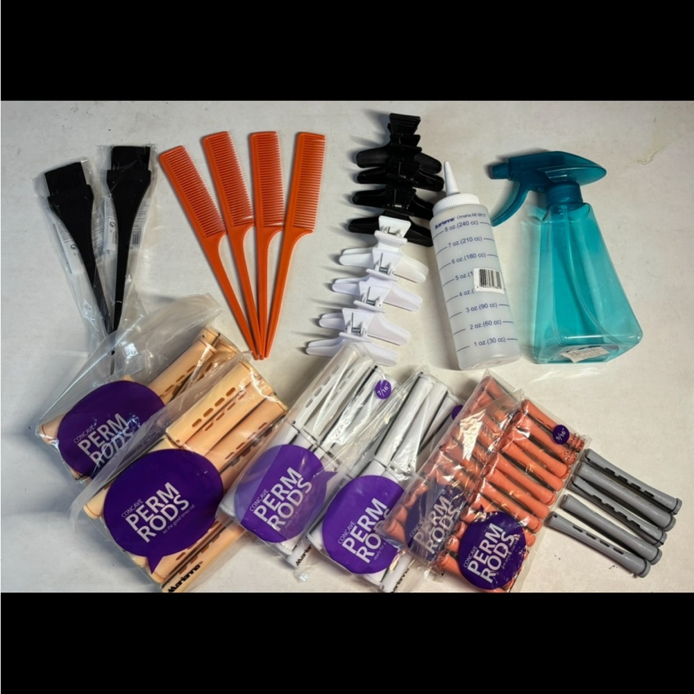 Cosmetology hair kit + flexible hair rollers